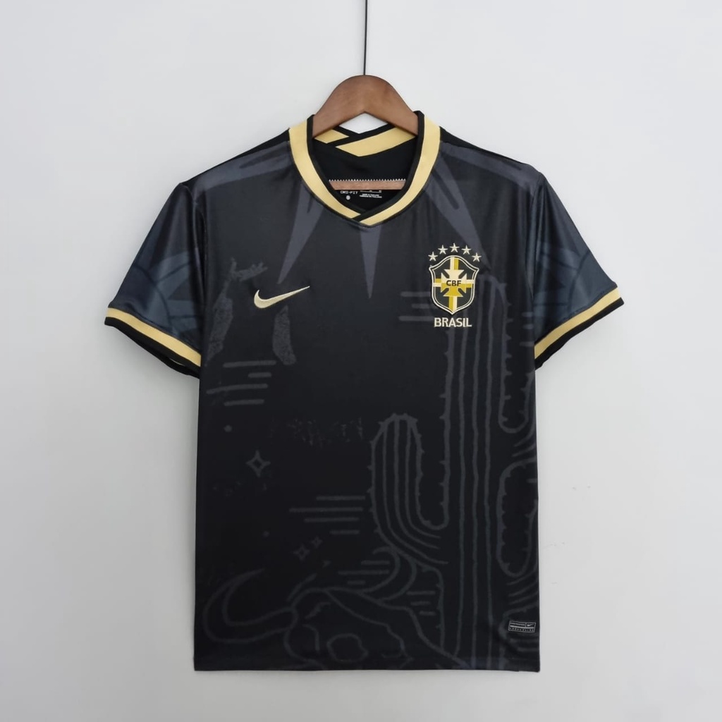 Camisa do Brasil All Black - 2022 | Shopee Brasil