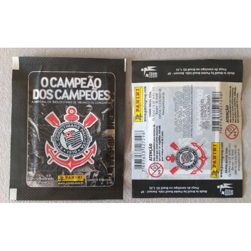 1/2/3/5 Envelopes de Figurinhas - Lacrado - Álbum Corinthians Campeão dos Campeões - Panini