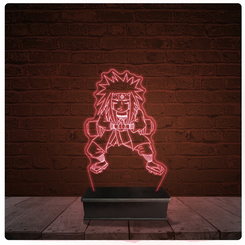 Abajur Luminária Acrílico Led - Jiraiya Naturo Anime 12