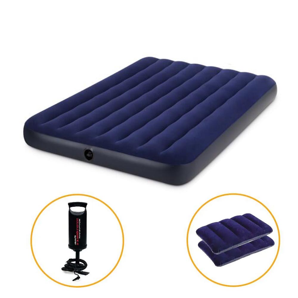 Colchão Inflável Casal C/ Bomba de encher e 2 Travesseiros - Intex