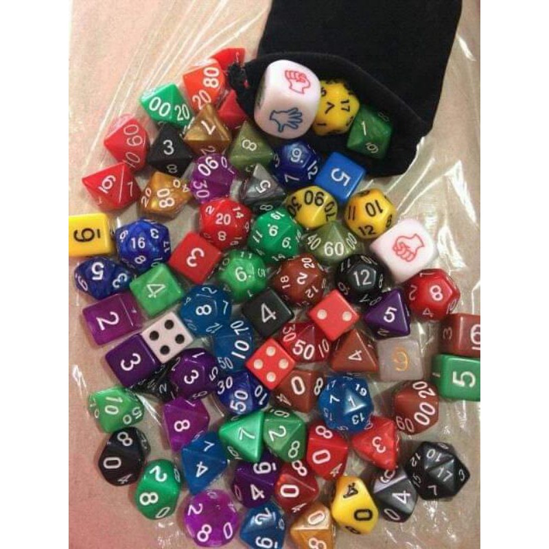 Dados para Jogos de Tabuleiro e RPG D4 D6 D8 D10 D12 D20 D100 + Uma ...