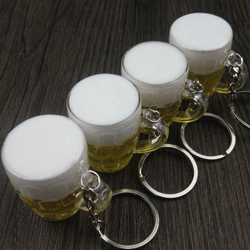 beer glass keychain