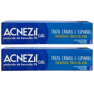 Kit 2x - Acnezil Gel 20g Acaba com espinhas cravos acne Tratamento Para Cravos Espinhas