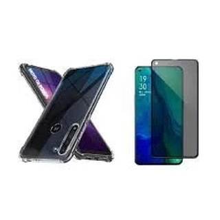 Kit Capa Anti-Impacto + Película 3D Privacidade P/ Moto G8 Power