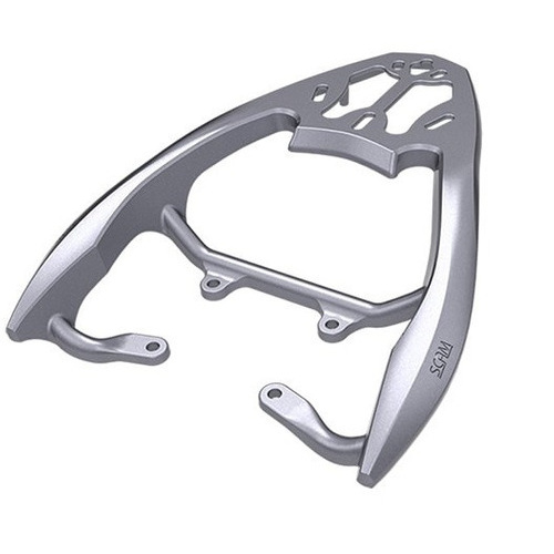 Suporte Baú Traseiro Bagageiro Honda Cg 125 150 160 2014 A 2024 Prata Scam (NÃO SERVE CG 160 TITAN)
