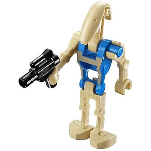 Boneco Blocos de Montar compatível Lego Battle Droid Azul 4 Personagens Star Wars