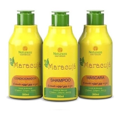 Kit Maracujá Natureza Cosmeticos 300ml  Home Care 3 Produtos
