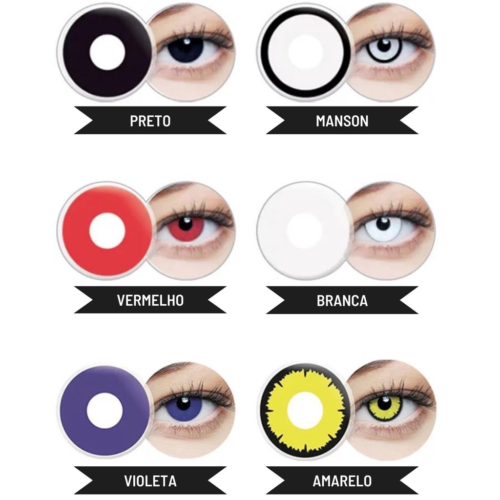 Lentes de Contato Colorida Biosoft Phanton - Halloween