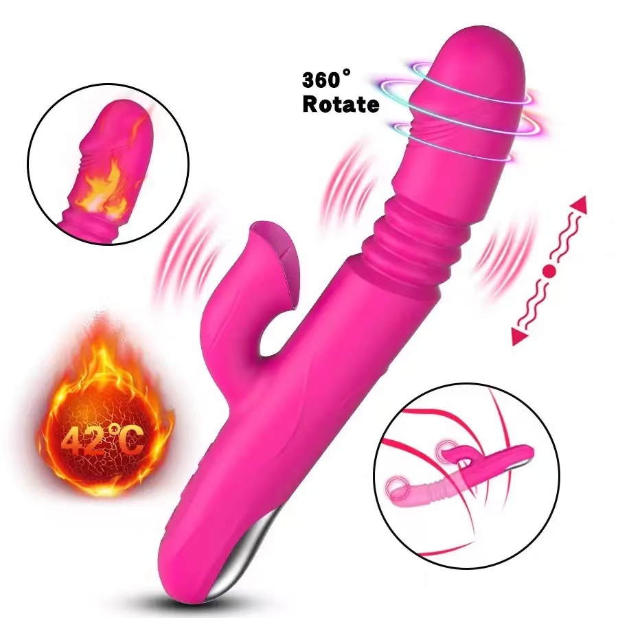 Vibrador Luxo Telescópico Funciona vai e vem 10 modos de vibração ZDB-05
