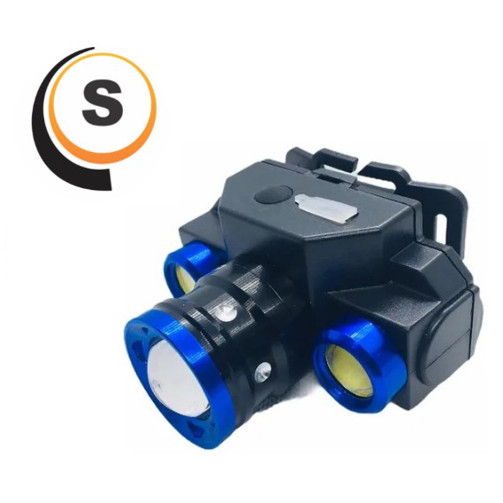 Lanterna de Cabeça Recarregável USB ECOODA EC-6096 3 Led