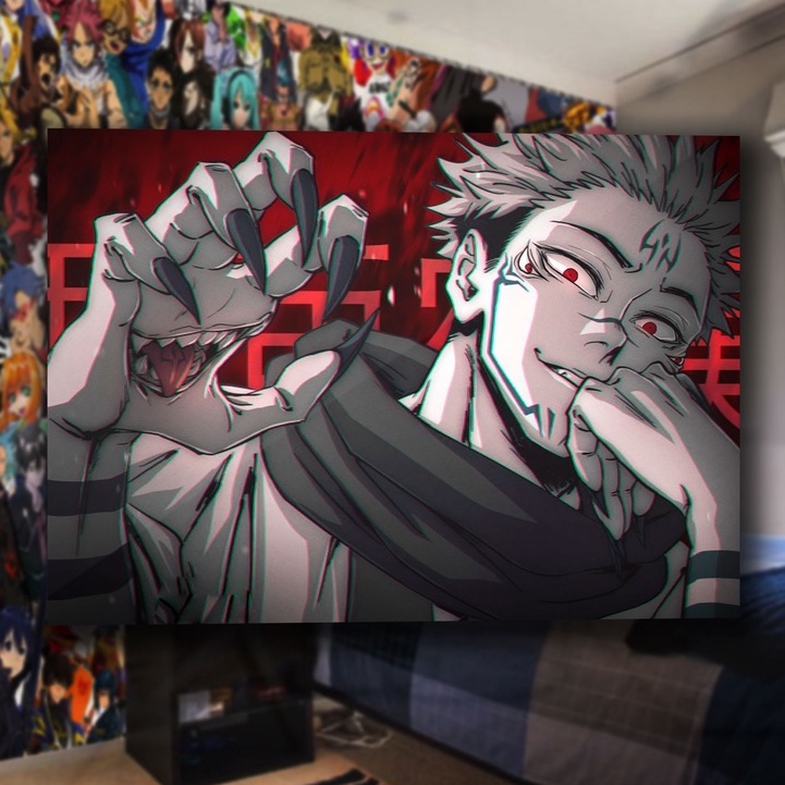 JUJUTSO KAISEN Placa Quadro decorativo GRANDE anime geek nerd sukuna ...