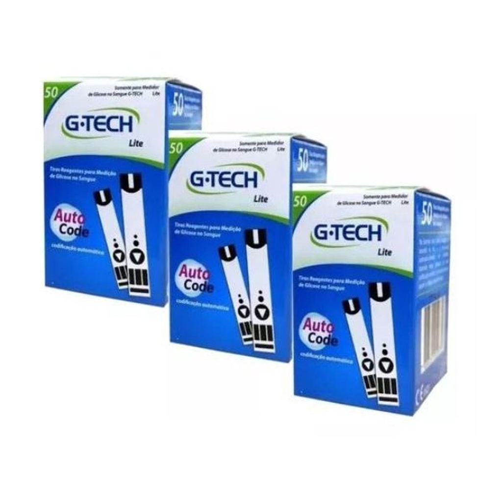 Fita Tiras Para Medidor De Glicose G-Tech Lite- 150 Unidades Tiras