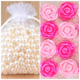 Lembrancinhas perfumadas kit 10 rosas 4 cm + 10 saquinhos de organza para clientes aniversario cha de bebe e casamento