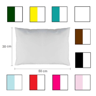 Capa 30x50 cm Para Almofada Retangular em Microfibra 2 cores Para Sublimação Com Zíper - SEM ENCHIMENTO
