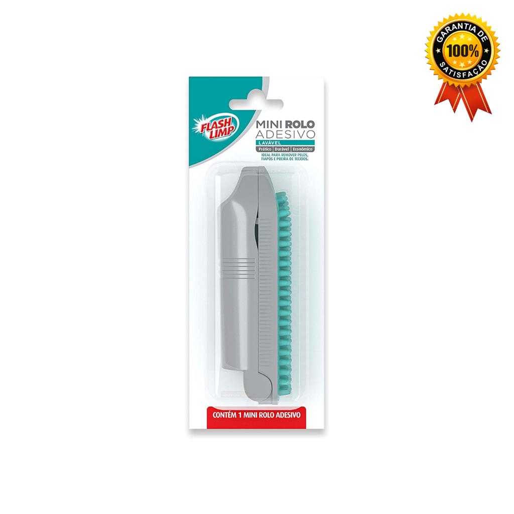 Mini Rolo Adesivo Lavavel para Remover pelos Fiapos e poeira,FLP7665, Flash Limp em Oferta na Shopee