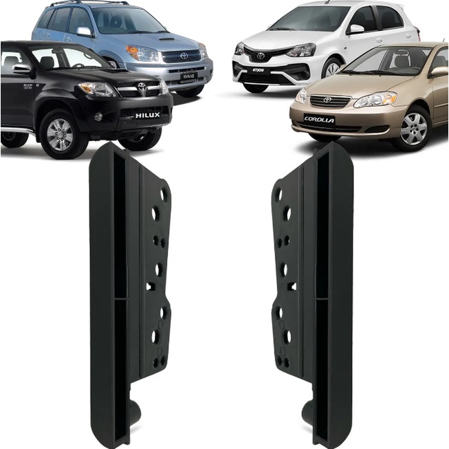 Moldura Painel DVD 2 Din MP5 Central Multimidia Toyota Etios Corolla Sw4 Hilux Rav4