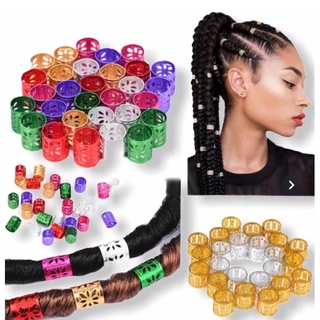 100 peças Anéis para trança Para Box Braids Tranças Jumbo Dreds Cabelos