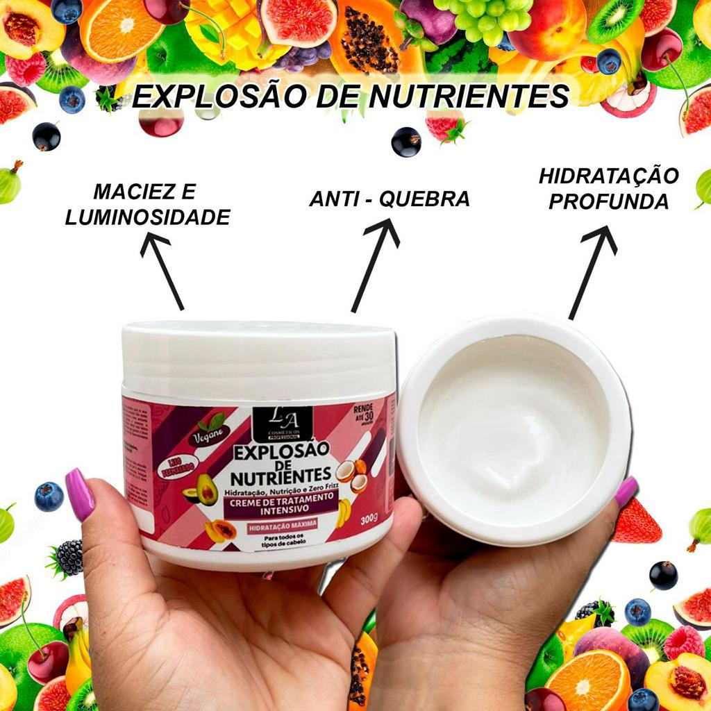 Máscara Hidratante Explosão de Nutrientes L&A Cosméticos 300g -  Envio Imediato