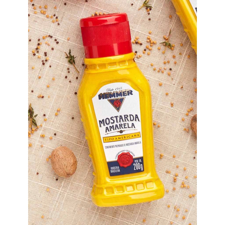 Pote de Mostarda Amarela Hemmer 200 g