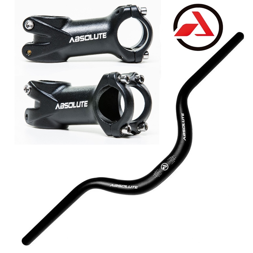Kit Guidão Bike 31.8 X 720mm Rise Alto 60mm Mesa De Avanço 6º 60 70 80mm Positiva Negativa Absolute