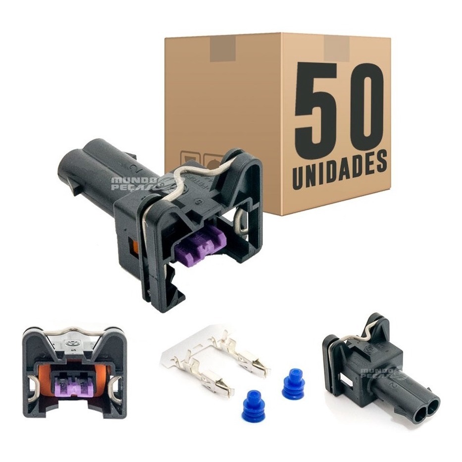50x Conector Chicote Bico Injetor Sensor Fueltech Pandoo
