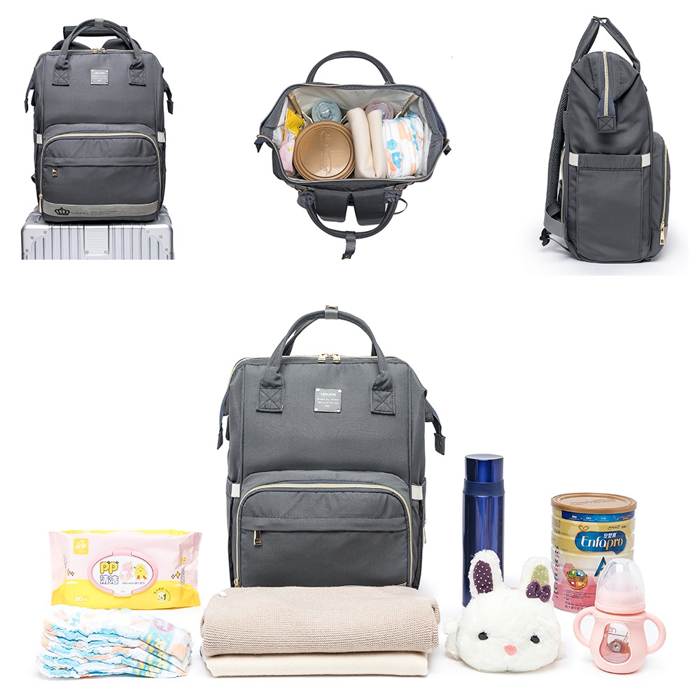 Mochila Bolsa Maternidade Bebê Lequeen Multifuncional Resistente em Oferta na Shopee