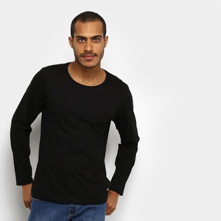 KIT COM 5 CAMISETAS CAMISAS TOP MANGA LONGA MALHA FRIA