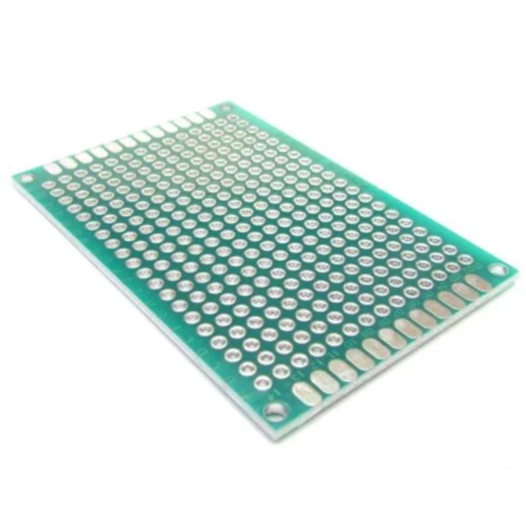 Placa Perfurada Dupla Face 9x7cm PCB Universal Protoboard Soldagem Eletrônica Arduino DIY Maker