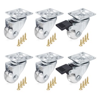 Kit 6 Rodízios Rodinhas Para Móveis 35mm 2 Com Trava E 4 Sem Trava em Oferta na Shopee
