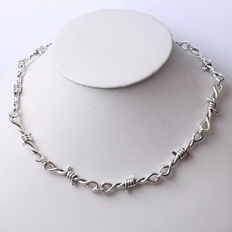 Colar Gargantilha  Arame Farpado Chocker Espinhos - Alternativo Aesthetic Punk Rock