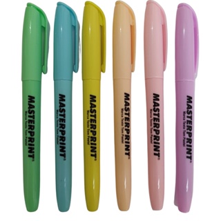 Caneta Marca Texto Cores Pastel Amarela Azul Lilas Rosa Rose Verde Masterprint em Oferta na Shopee
