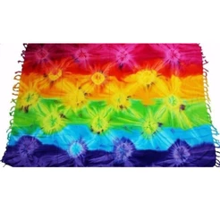 Canga De Praia Tie-dye Tay Day Colorida Verão