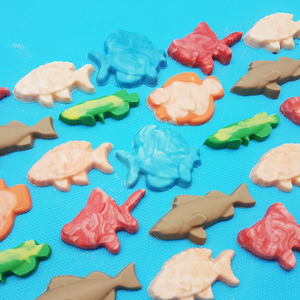 Forma Simples Peixes 1 9294  (G1) em Acetato BWB Para Bombom e Doces de Chocolate Fundo do Mar - Home & Living