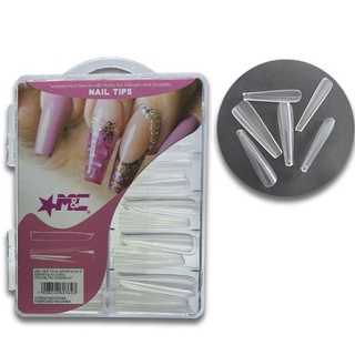100 Unhas Postiças Realista Bailarina Extra Longa Nail Art Realista