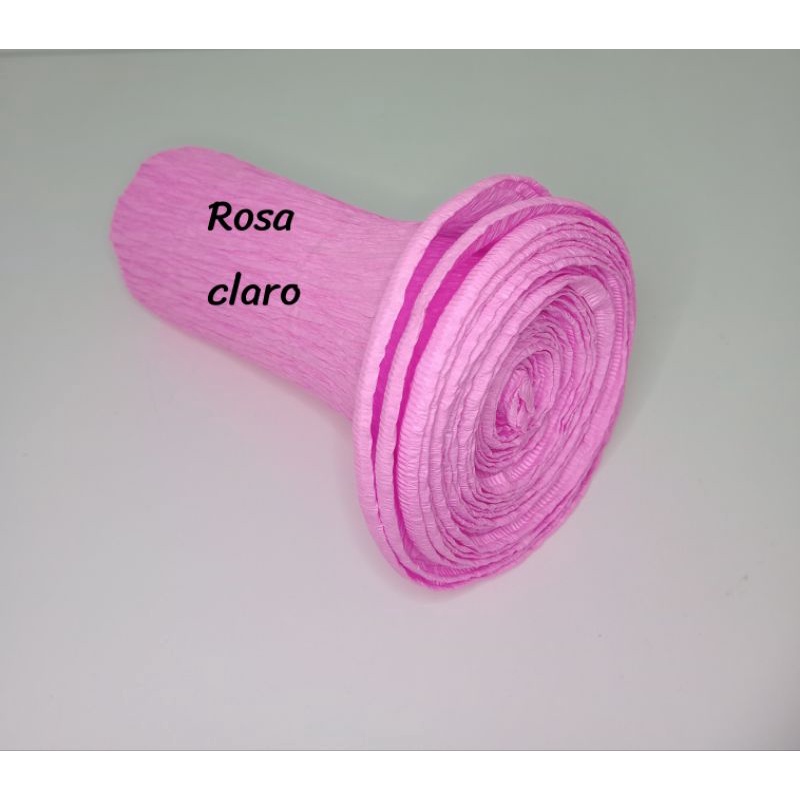 Babado enrolado de papel crepom ROSA CLARO(1,20 mts x 12cm ) enfeite  decoração de cesta bandeja prato bolo | Shopee Brasil