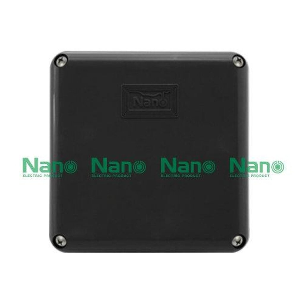 รูปสินค้า NANO Electric® NANO-202B กล่องกันน้ำพลาสติก ฝาทึบ ขนาด W109.50xH109.50xD59.80 mm (JUNCTION BOX IP65) สีดำ
