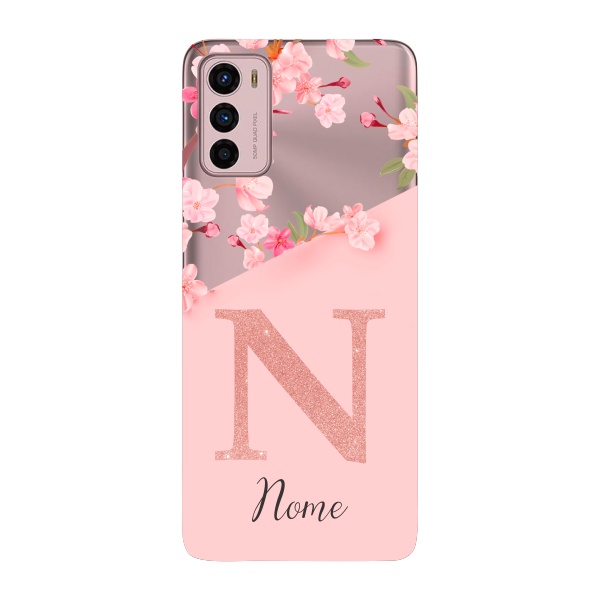 Capinha para Moto G42 Anti Impacto Personalizada - Delicate Flowers com nome e fundo transparente em Oferta na Shopee