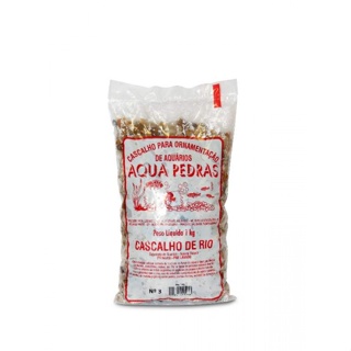 Aqua pedras cascalho de rio 1 kg N 3 em Oferta na Shopee