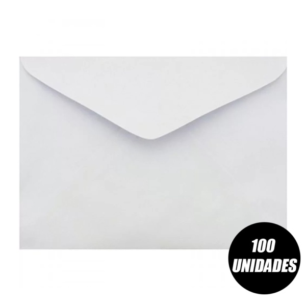 Envelope Branco Carta Liso 100 × 150mm – 100 Unidades
