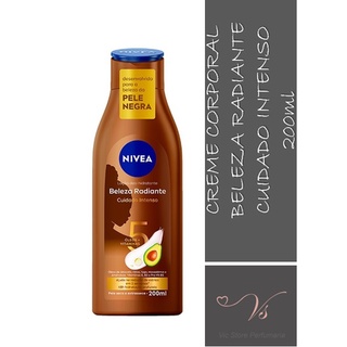 Loção Deo Hidratante Corporal Nivea Beleza Radiante Cuidado intenso Negra 200ml