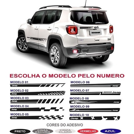 Faixa Lateral Jeep Renegade Faixa Auto Adesiva Colante