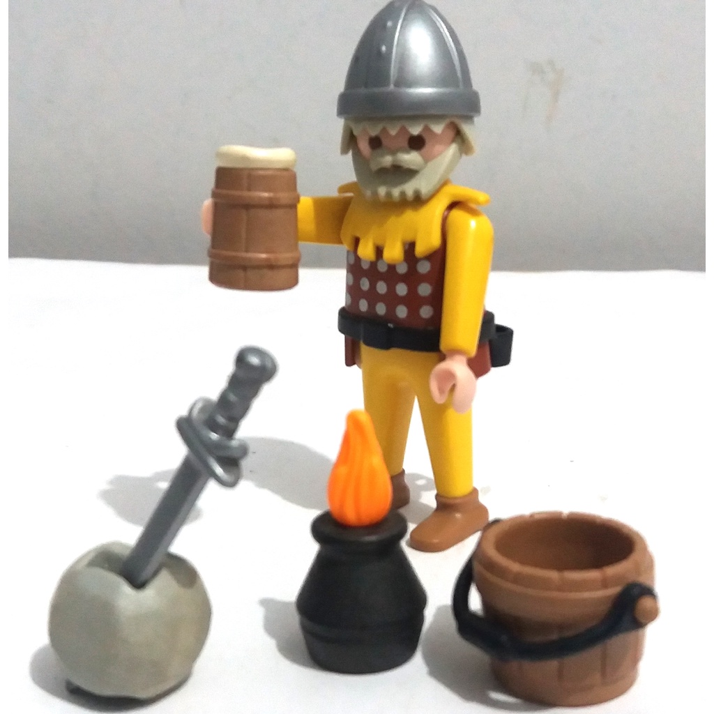 PLAYMOBIL VINTAGE MÉDIÉVAL catapulte barbare épée du set 4438 de 2005 #1 EUR 4,50 - FR