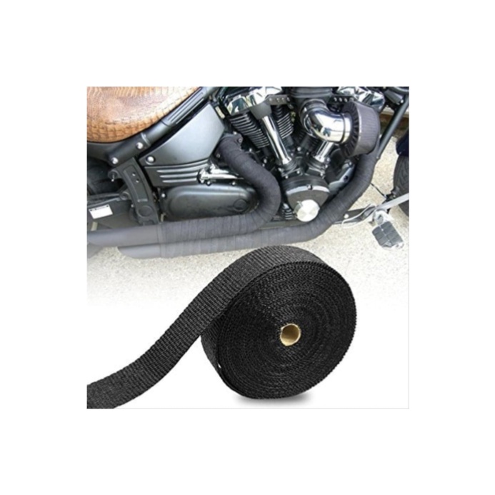 Fita De Isolamento Térmico Para Escapamento De Motocicleta-Preta