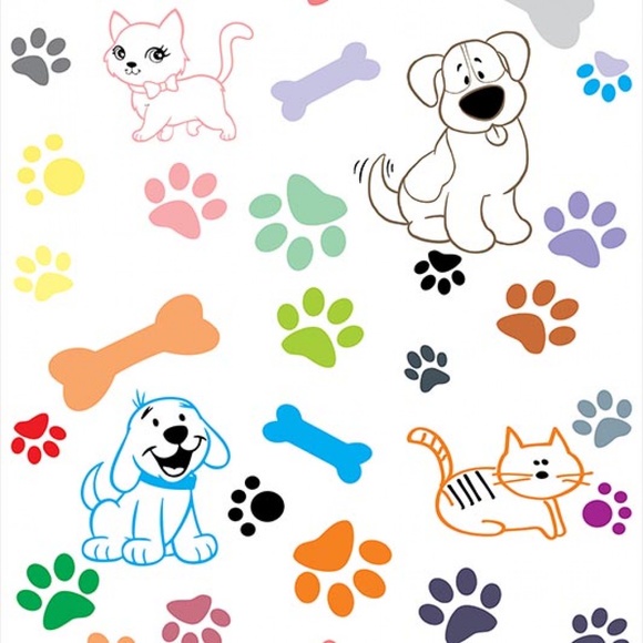 Papel de Parede Adesivo Lavável Pet Shop