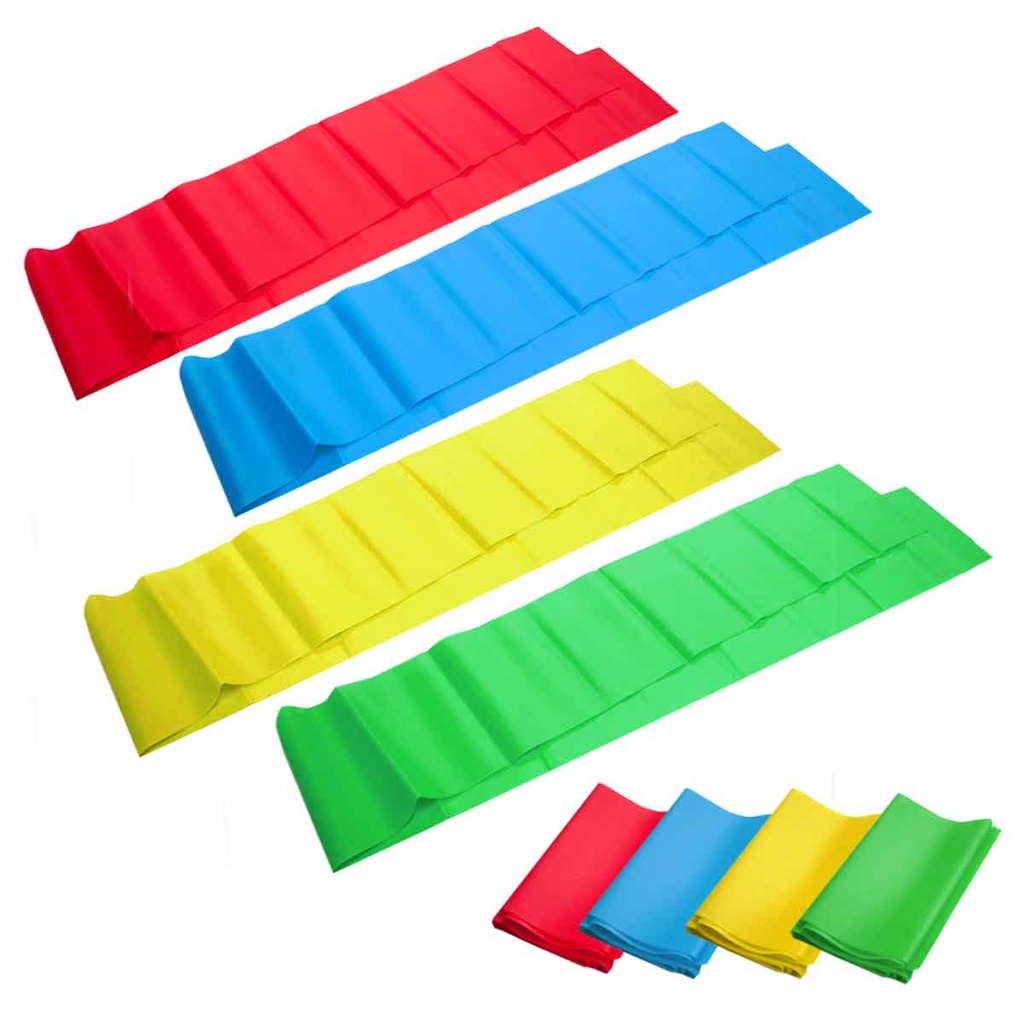 Kit Faixas Elásticas Tipo Thera Band 4 Intensidades