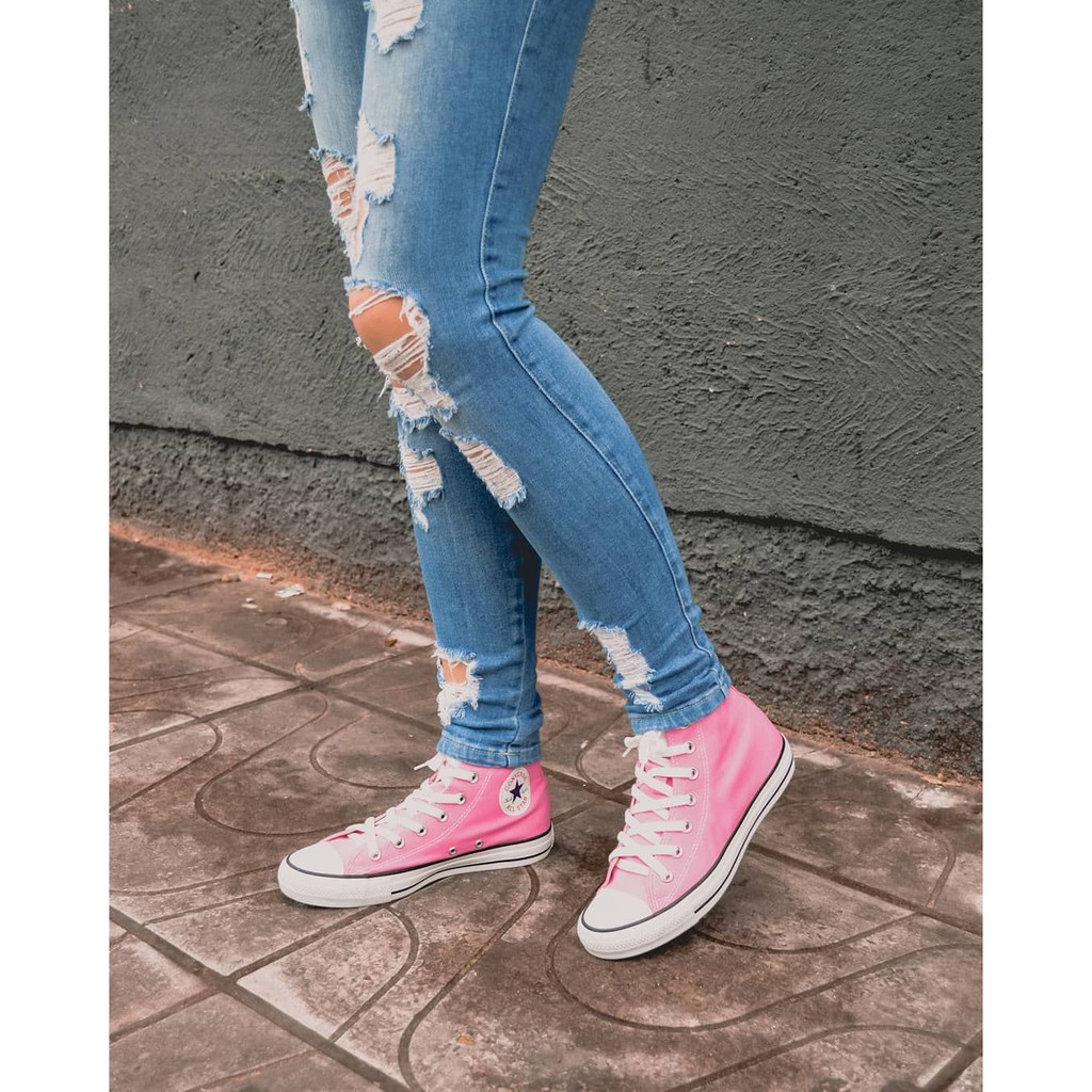 all star converse cano alto rosa
