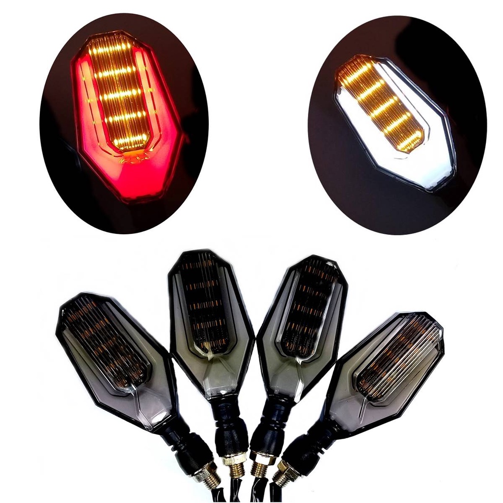 Pisca Moto Seta Led Esportiva H Rcules Moto Sequencial Day Ligh E