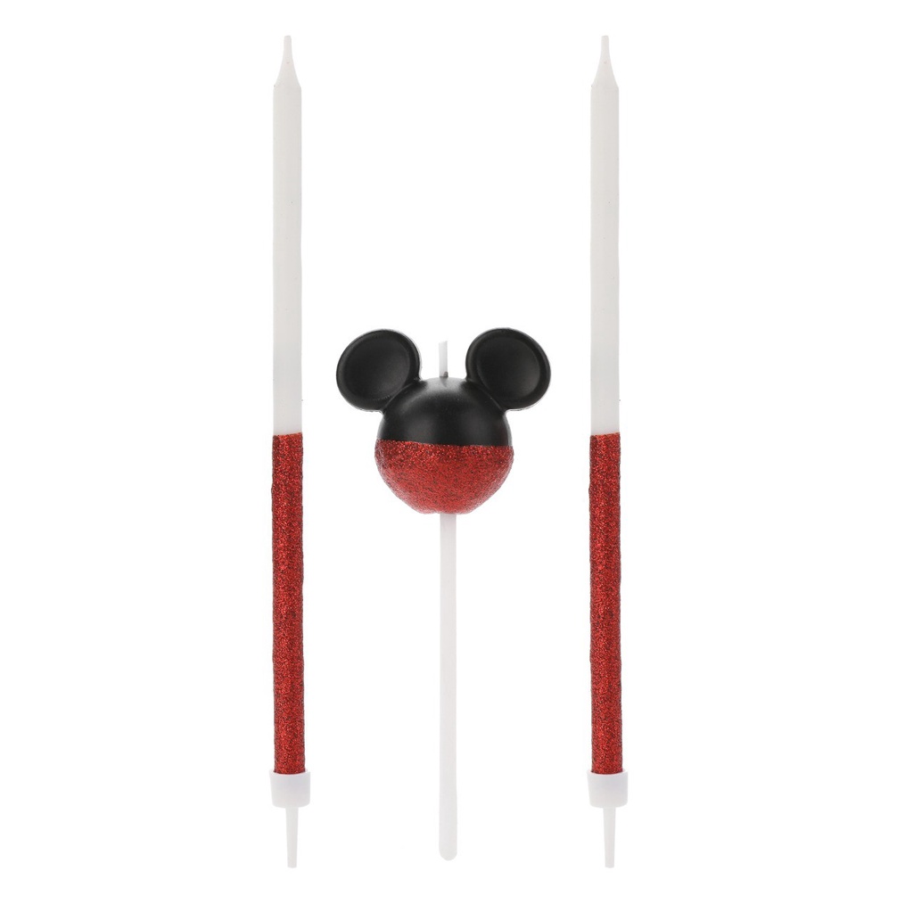 Vela Mickey 360 Glitter Vermelho Disney Silver Festas - Rizzo em Oferta na Shopee