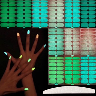 Adesivos luminosos de unhas japoneses