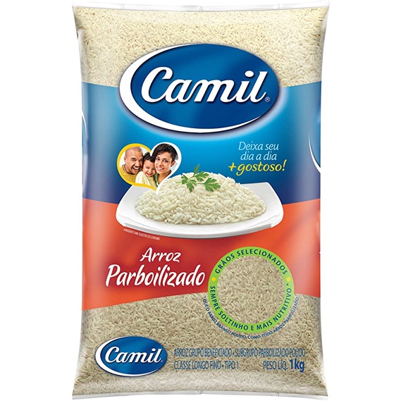 2 Unidades ARROZ PARBOILIZADO TIPO 1 CAMIL PCT 1KG | Shopee Brasil